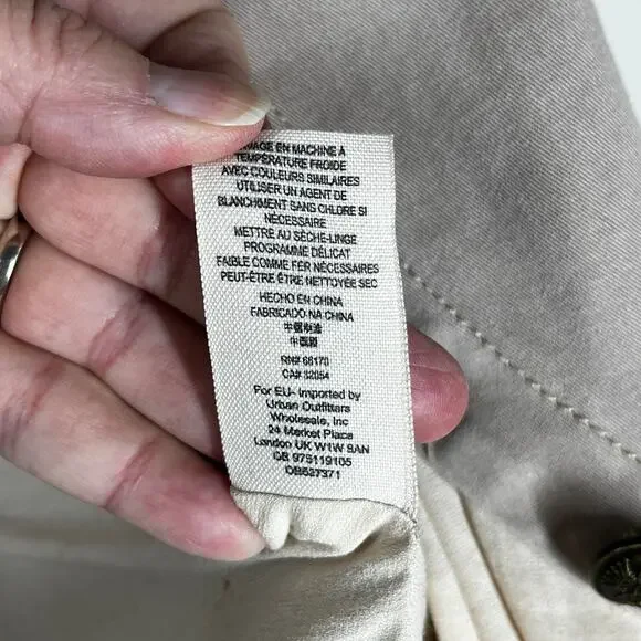 Free People Ruffles Romance Jacket Natural Blazer Womens Sz Medium Cool Buttons - Picture 14 of 16